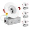 Luxrite 3 Inch Gimbal LED Recessed Downlights 5 CCT Selectable 2700K-5000K 8W 600LM Dimmable 4-Pack LR23268-4PK - alternate 1